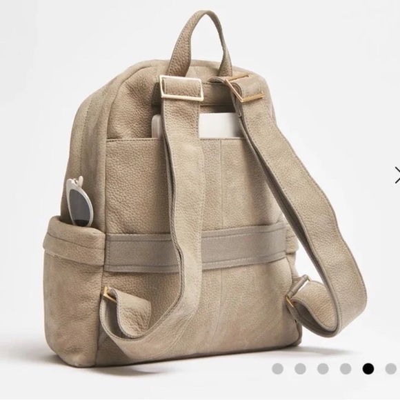 Hammitt Bags Hammitt Hunter Large Nubuck Leather Grey Natural